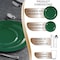 Smarty Had A Party Solid Green Holiday Round Disposable Plastic Wedding Value Set, 360PK 110GRVS60 - alternate 2